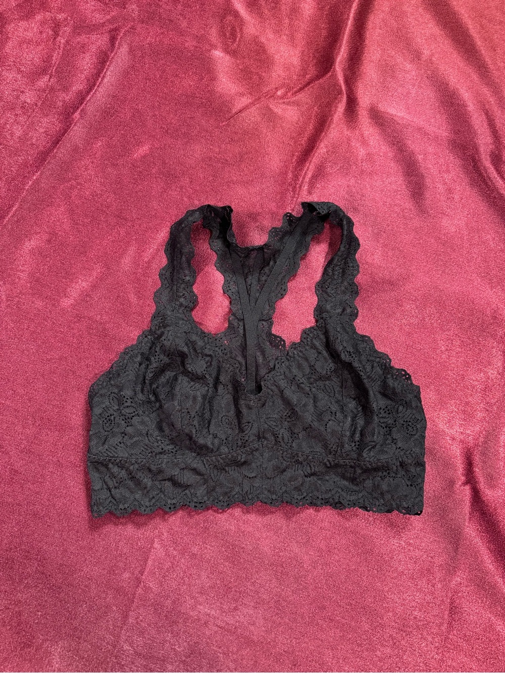 Felina Black Lace Racerback Bralette